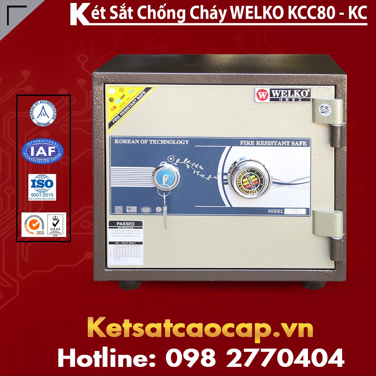 Két Sắt Mini Hàn Quốc KCC80 - KC