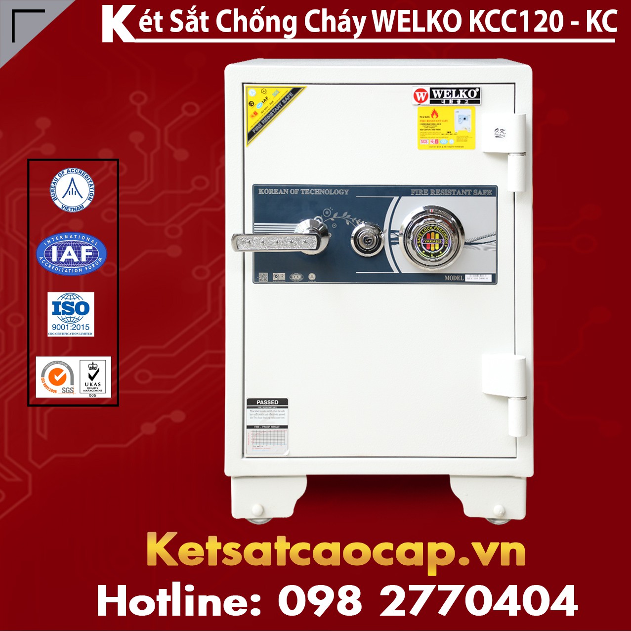 Xưởng Sản Xuất Két Sắt KCC120 White - KC