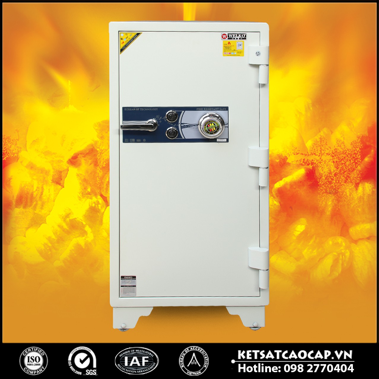 Xưởng Sản Xuất Két Sắt LX1070 White - KC