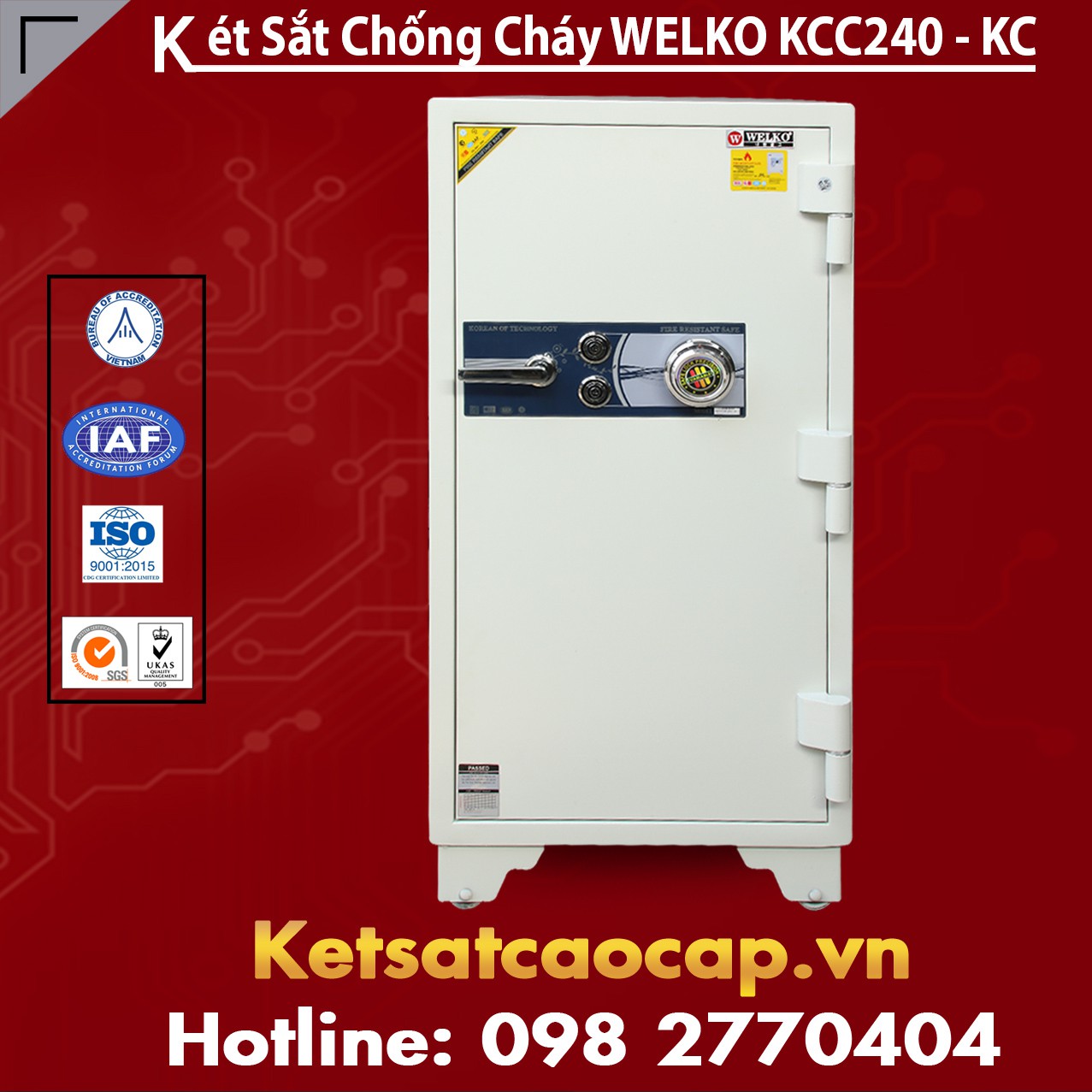 Xưởng Sản Xuất Két Sắt KCC240 White - KC