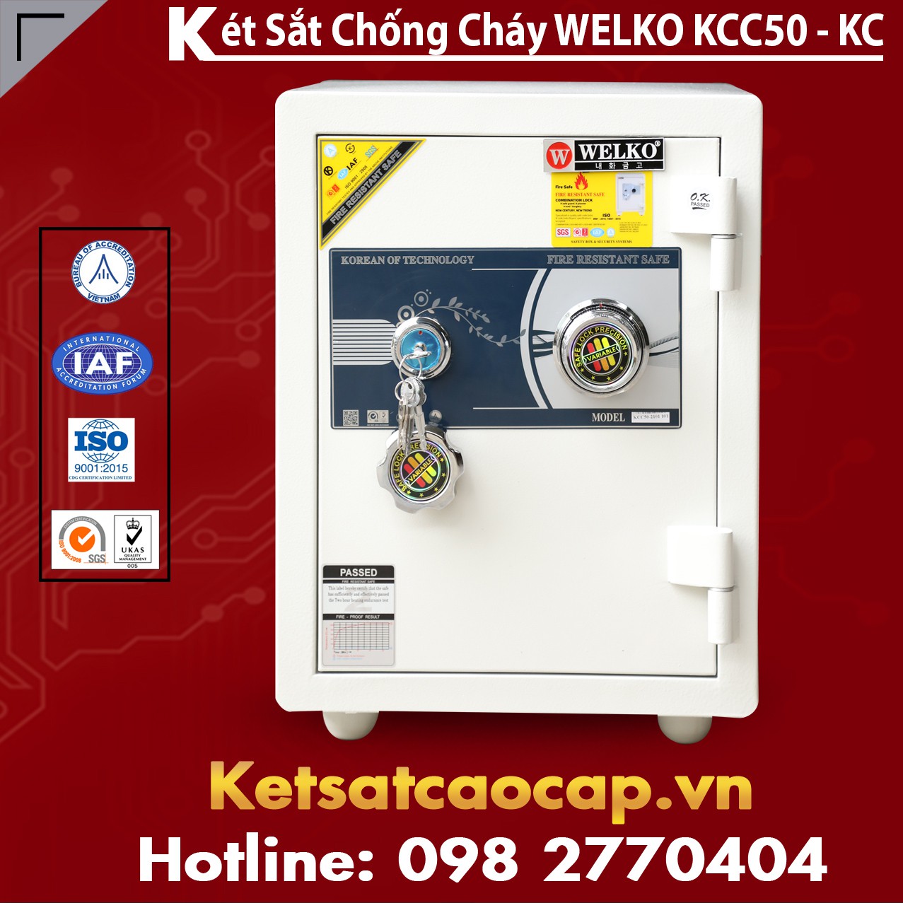Xưởng Sản Xuất Két Sắt KCC50 White - KC