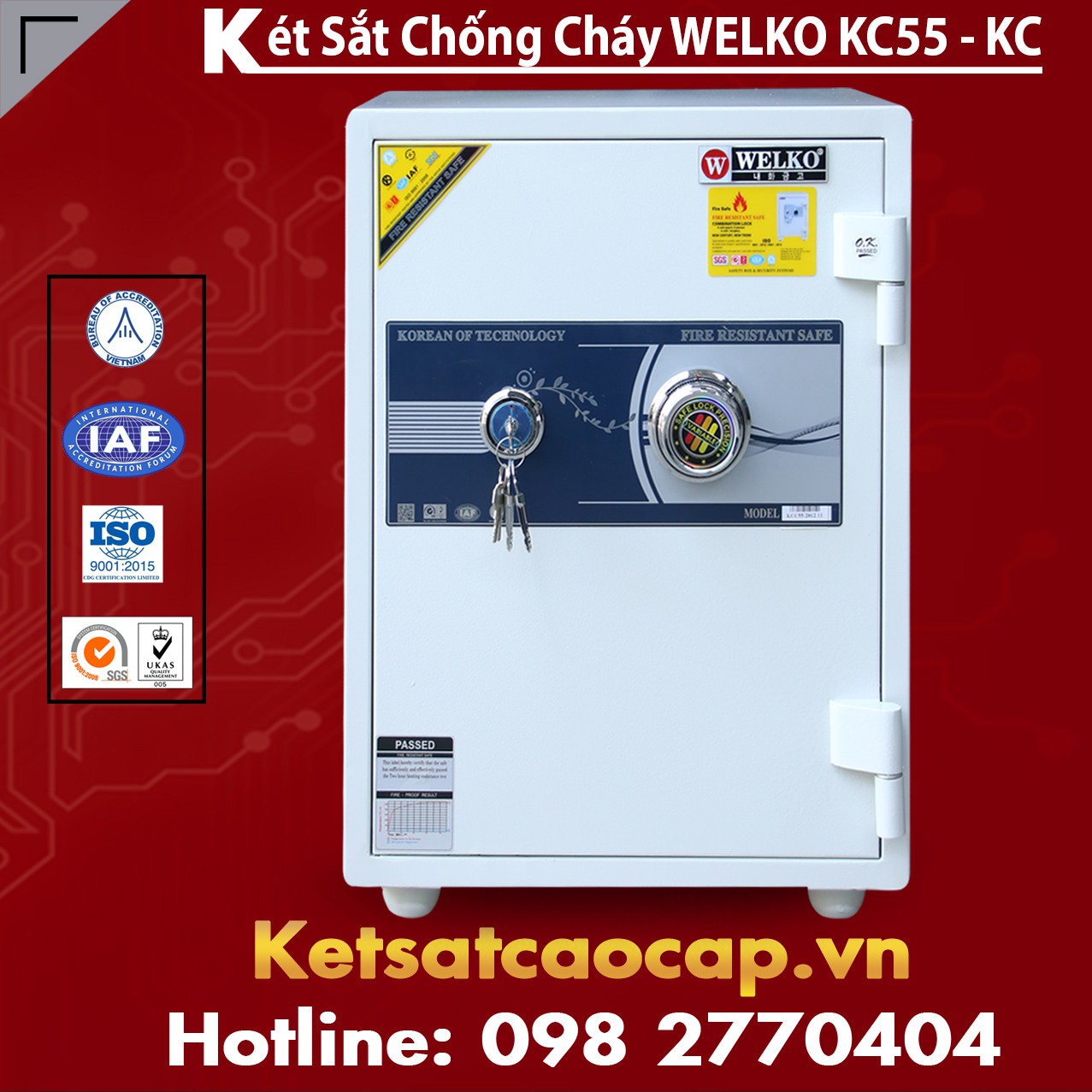 Xưởng Sản Xuất Két Sắt KCC55 White - KC