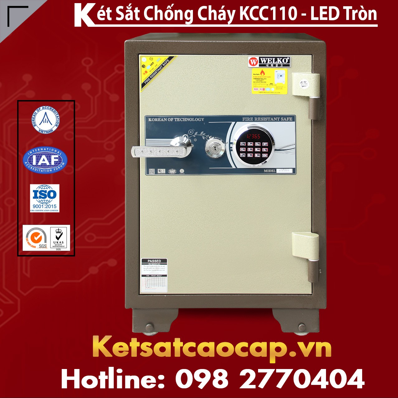 Két Sắt Bình Dương WELKO KCC110 - LED