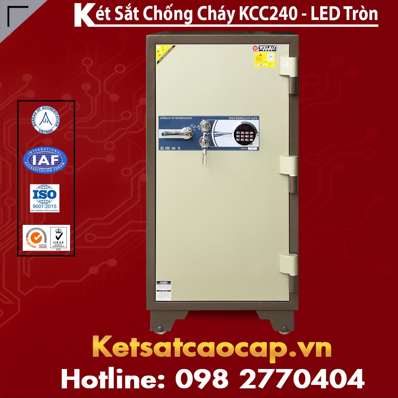 Két Sắt Bình Dương WELKO KCC240 - LED