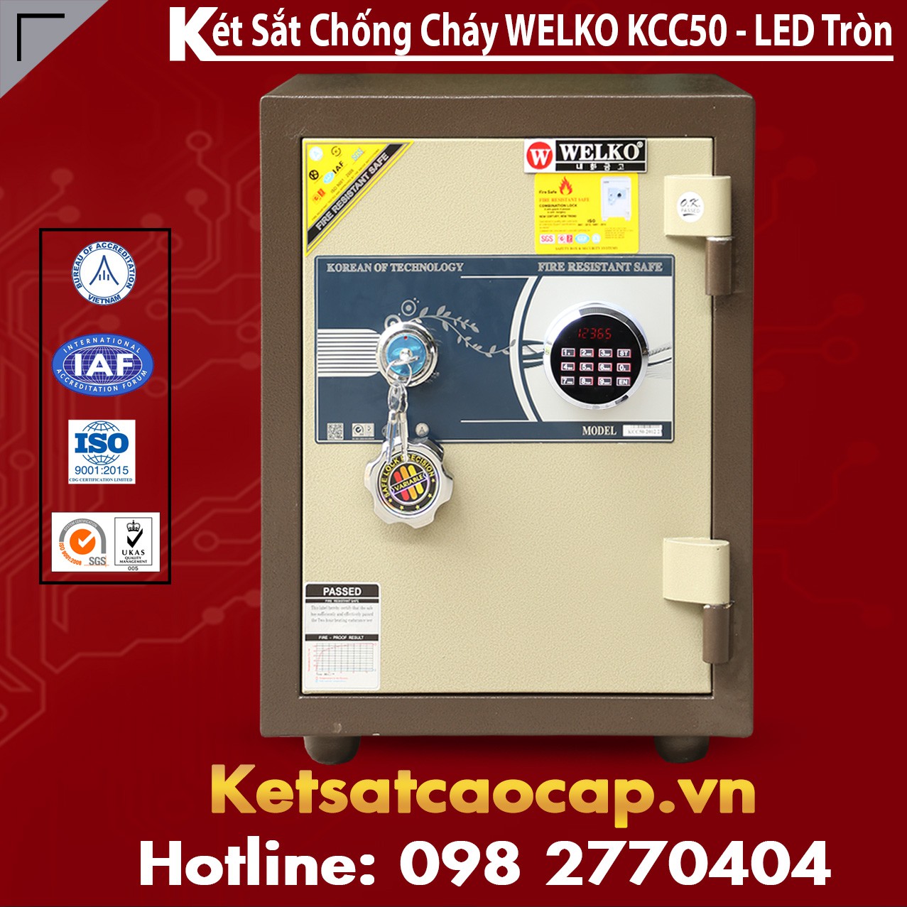 Két Sắt Bình Dương WELKO KCC50 - LED