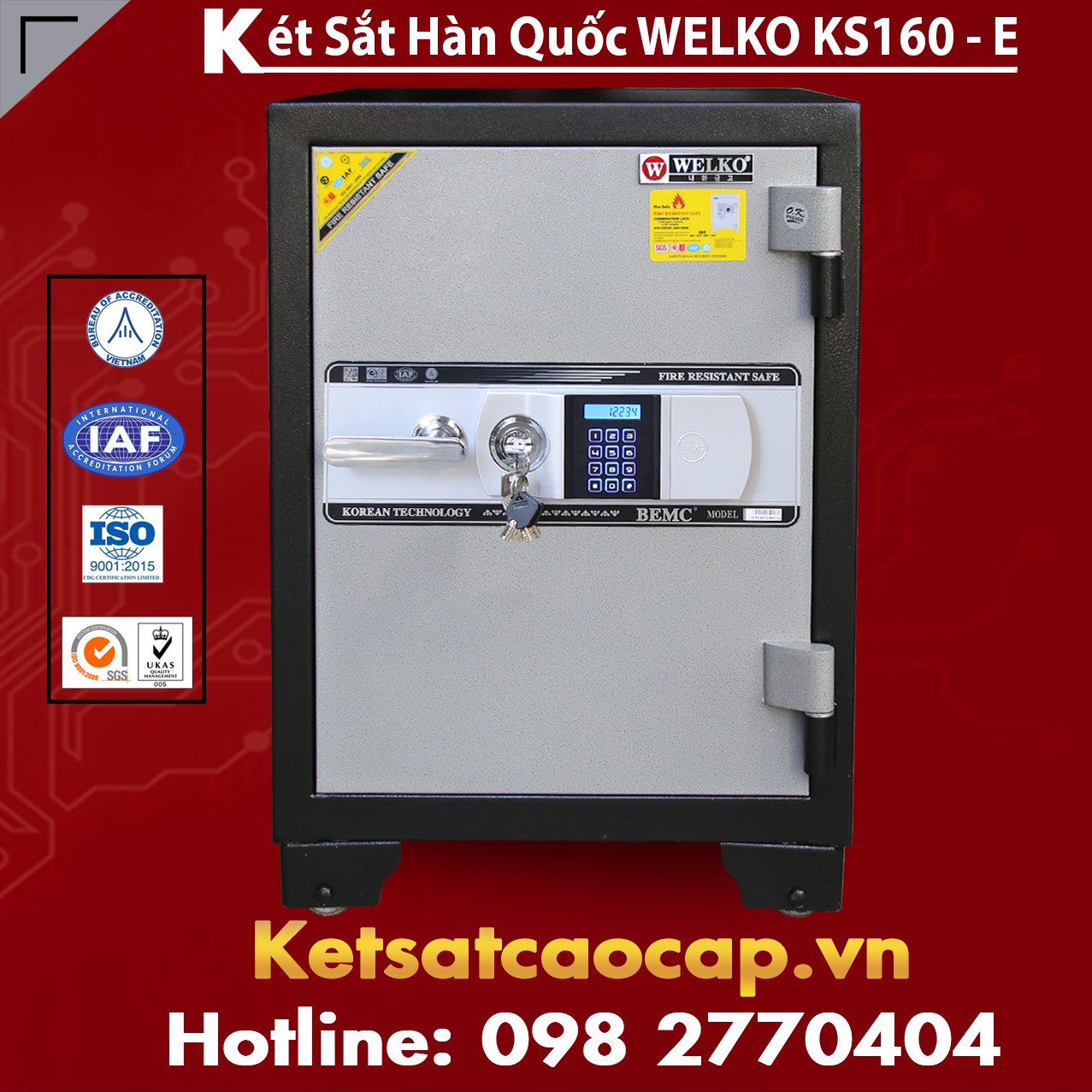 Két Sắt Siêu Cường KS160-E Silver