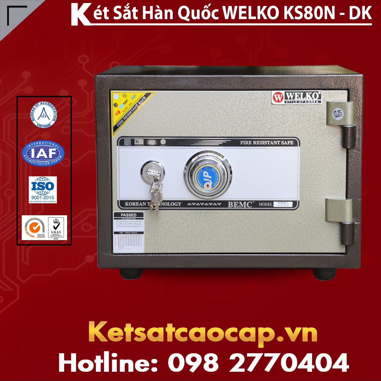 Danh Sách Cửa Hàng Bán Két Sắt KS80N - DK Brown Chính Hãng