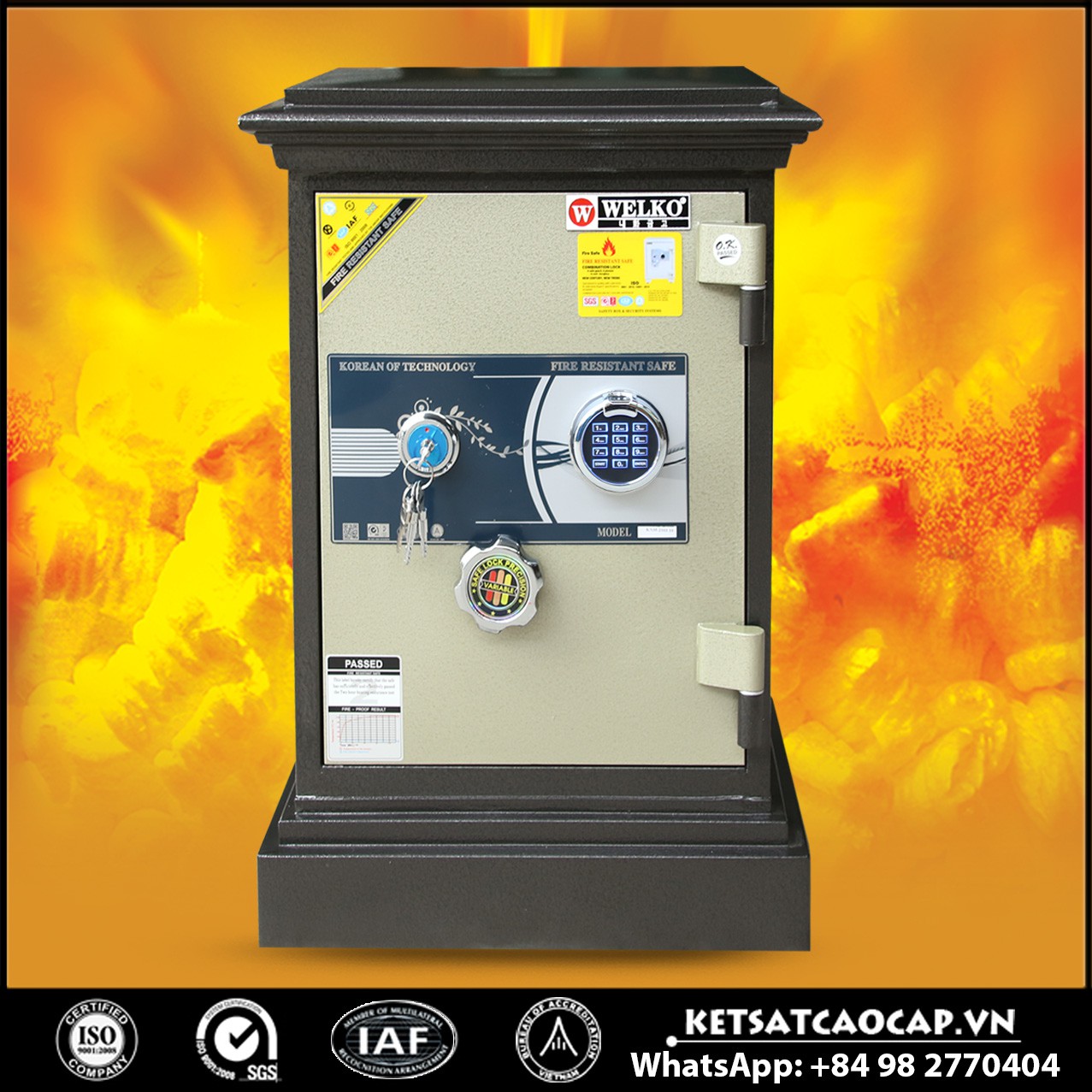 Két Sắt Long An WELKO X630 Black - FE