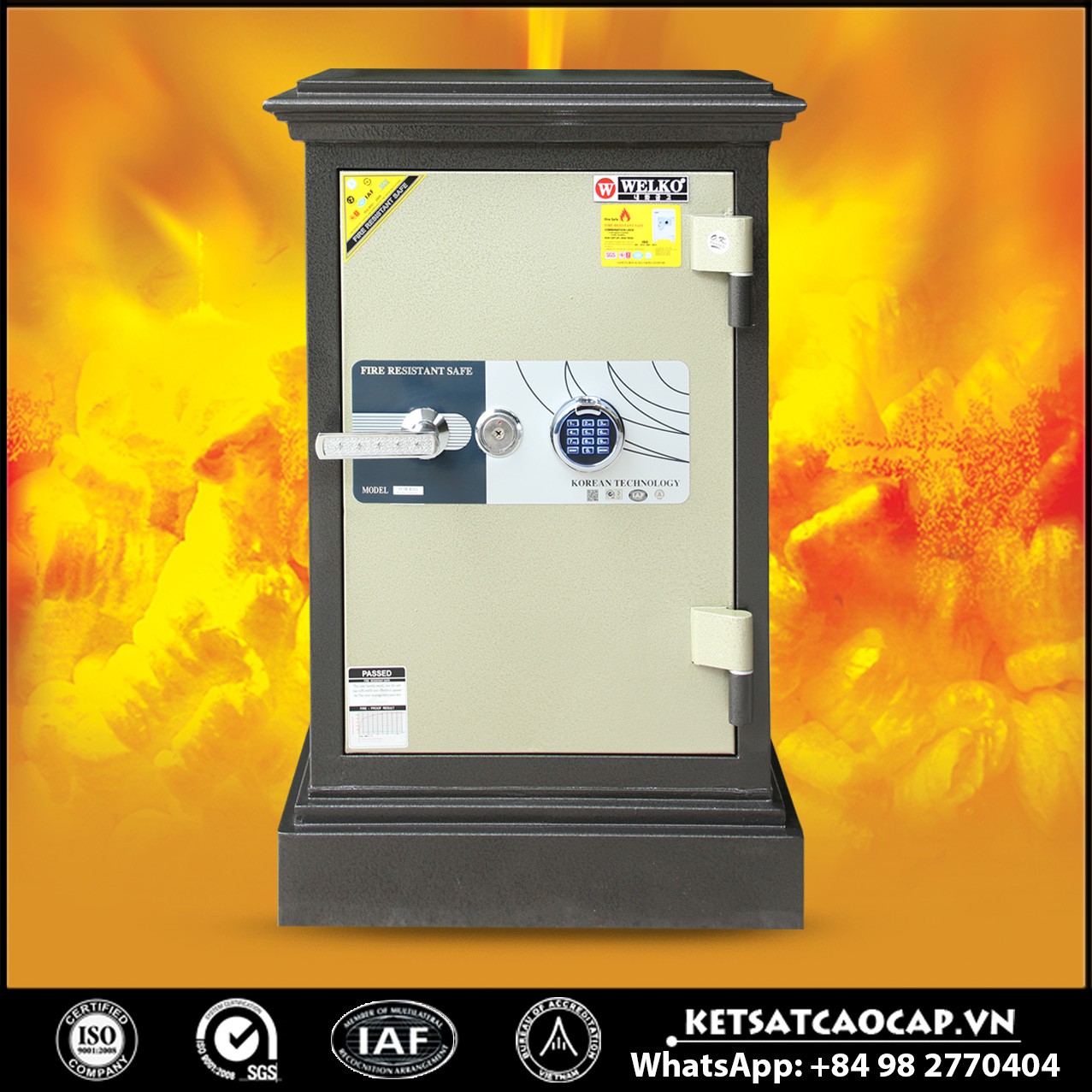 Két Sắt Long An WELKO X740 Black - FE