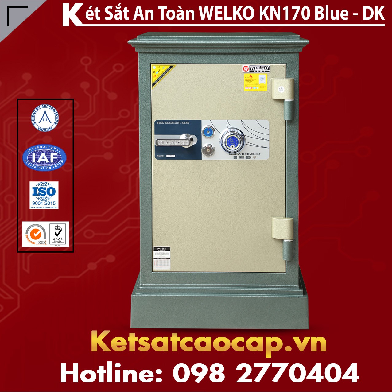 Két Sắt Thanh Hóa WELKO KN170 BLUE - DK