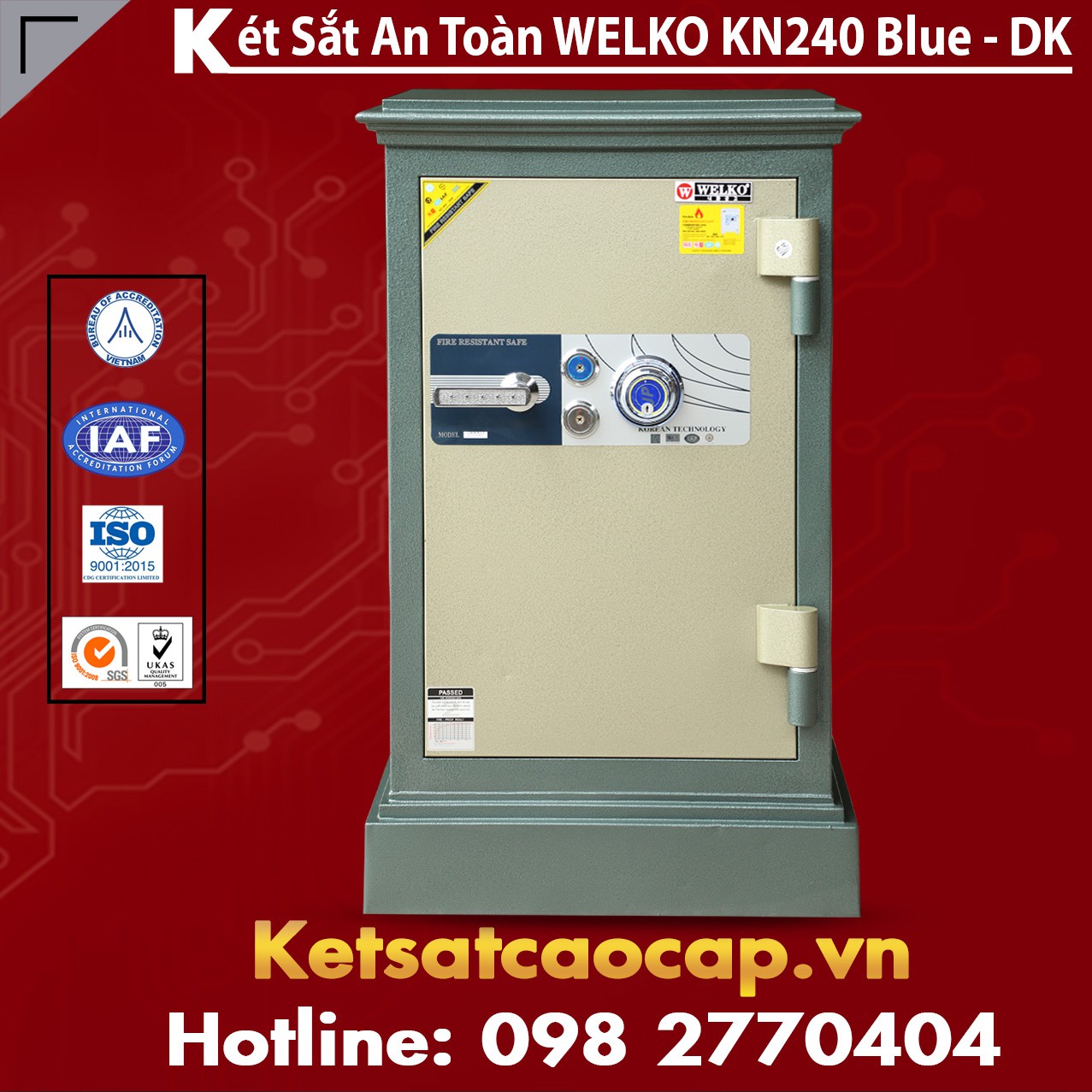 Két Sắt Thanh Hóa WELKO KN240 BLUE - DK