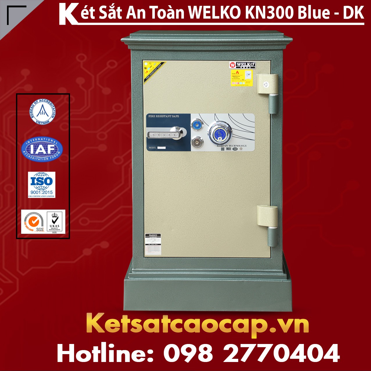 Két Sắt Thanh Hóa WELKO KN300 BLUE - DK