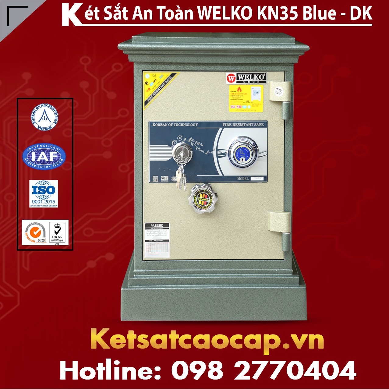 Két Sắt Thanh Hóa WELKO KN35 BLUE - DK