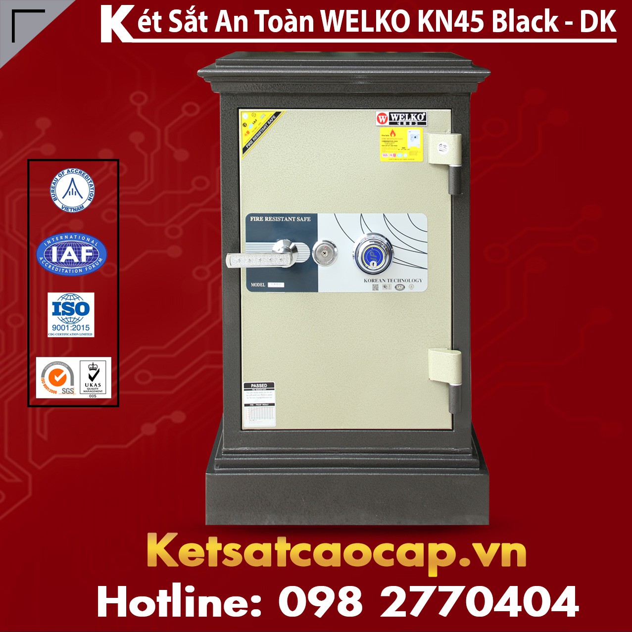 Két Sắt Bảo Lộc WELKO KN45 Black - DK