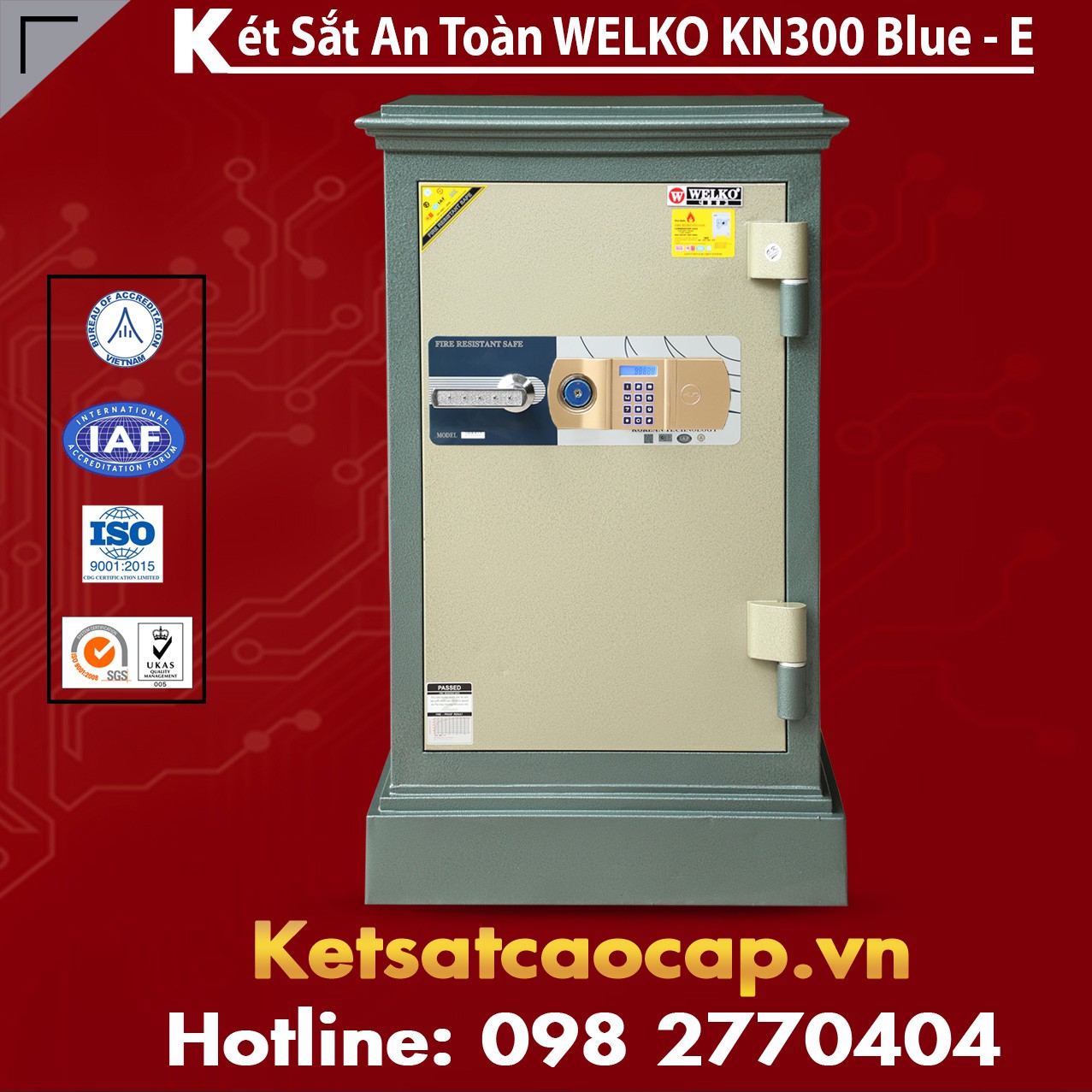 Két Sắt Chống Cháy Sài Gòn KN300 - E Gold