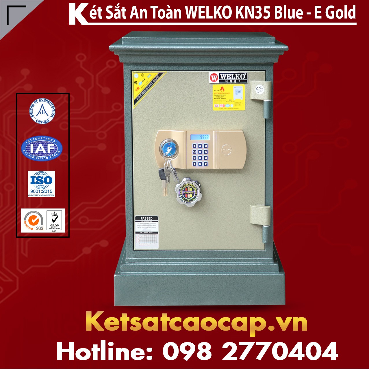Két Sắt Chống Cháy Sài Gòn KN35 - E Gold