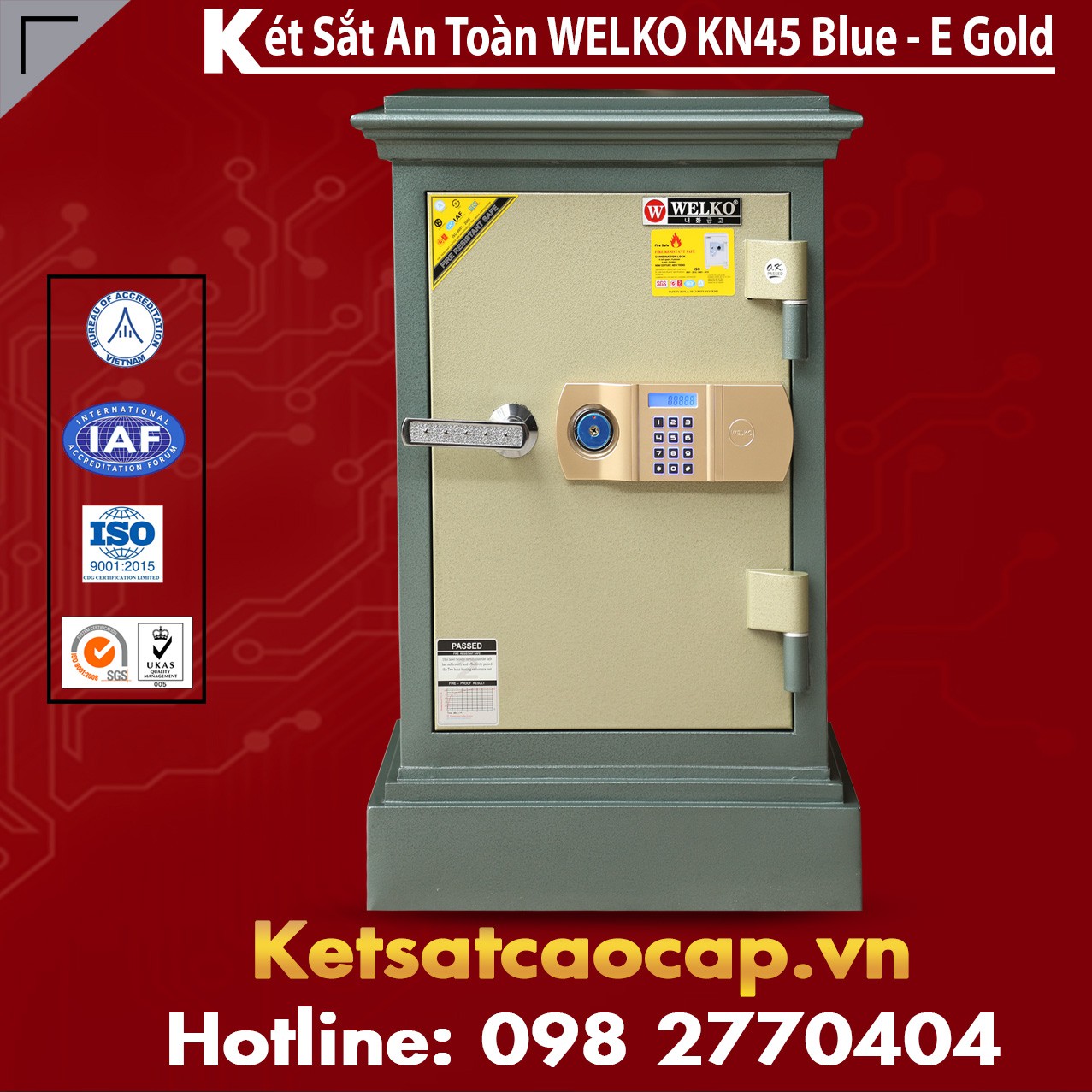 Két Sắt Chống Cháy Sài Gòn KN45 - E Gold