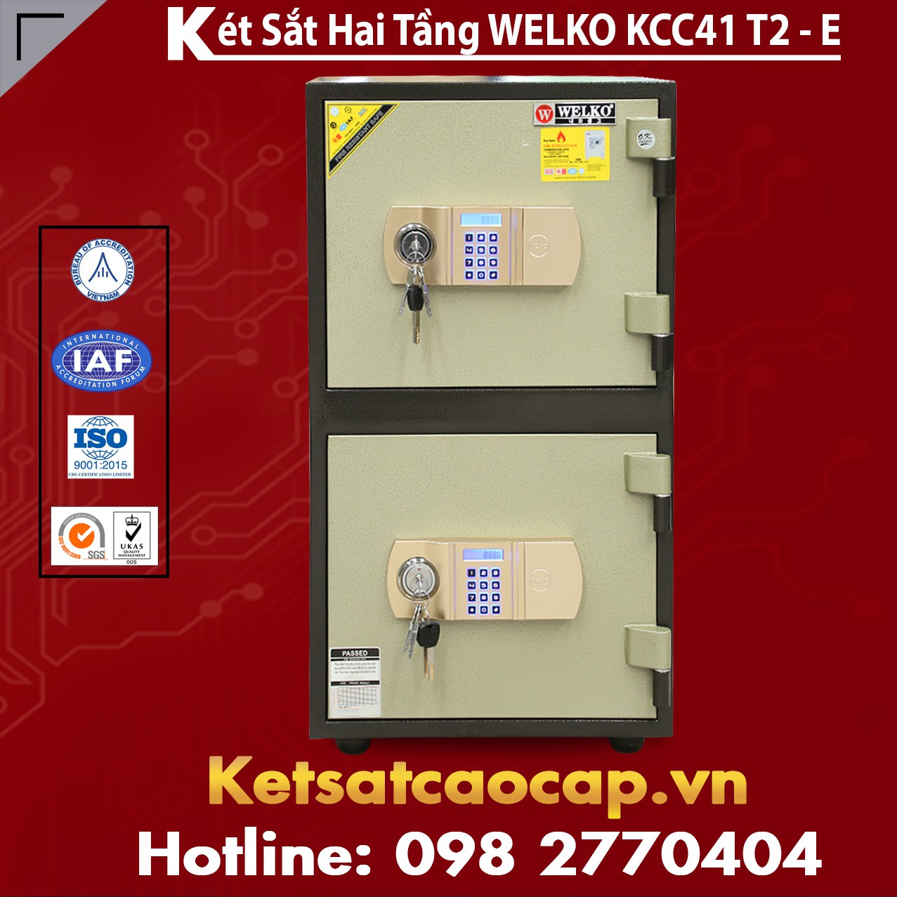 Két Sắt Hai Tầng WELKO KCC41 T2 - E