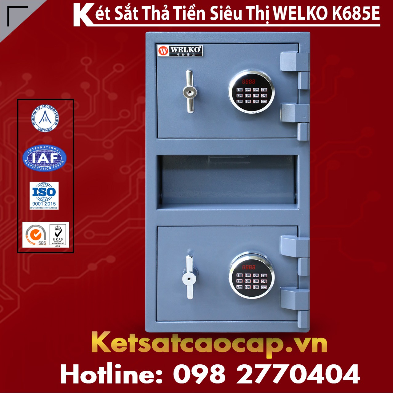 Két Sắt Quầy Thu Ngân WELKO K685 - E