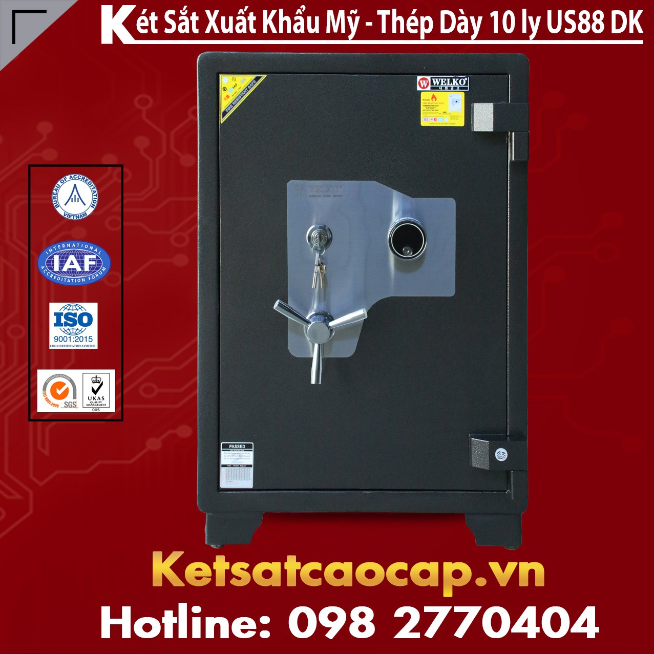 Nguồn Hàng Két Sắt Xuất Khẩu Chính Hãng WELKO