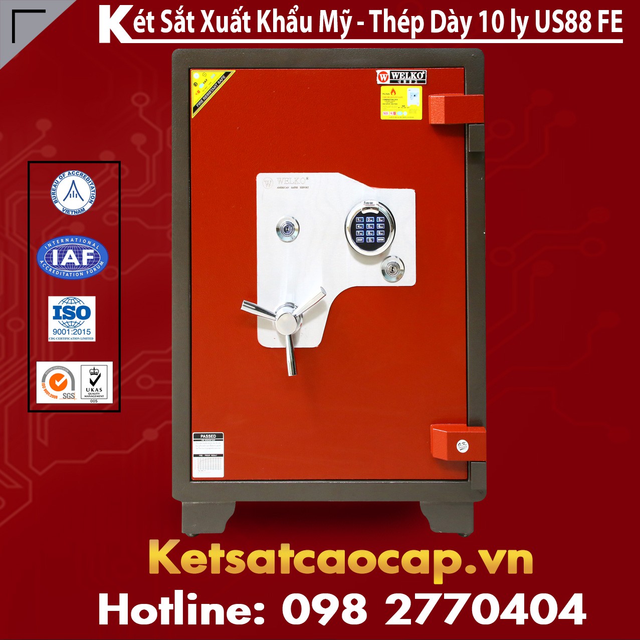Tìm Nguồn Hàng Két Sắt Xuất Khẩu Chính Hãng WELKO