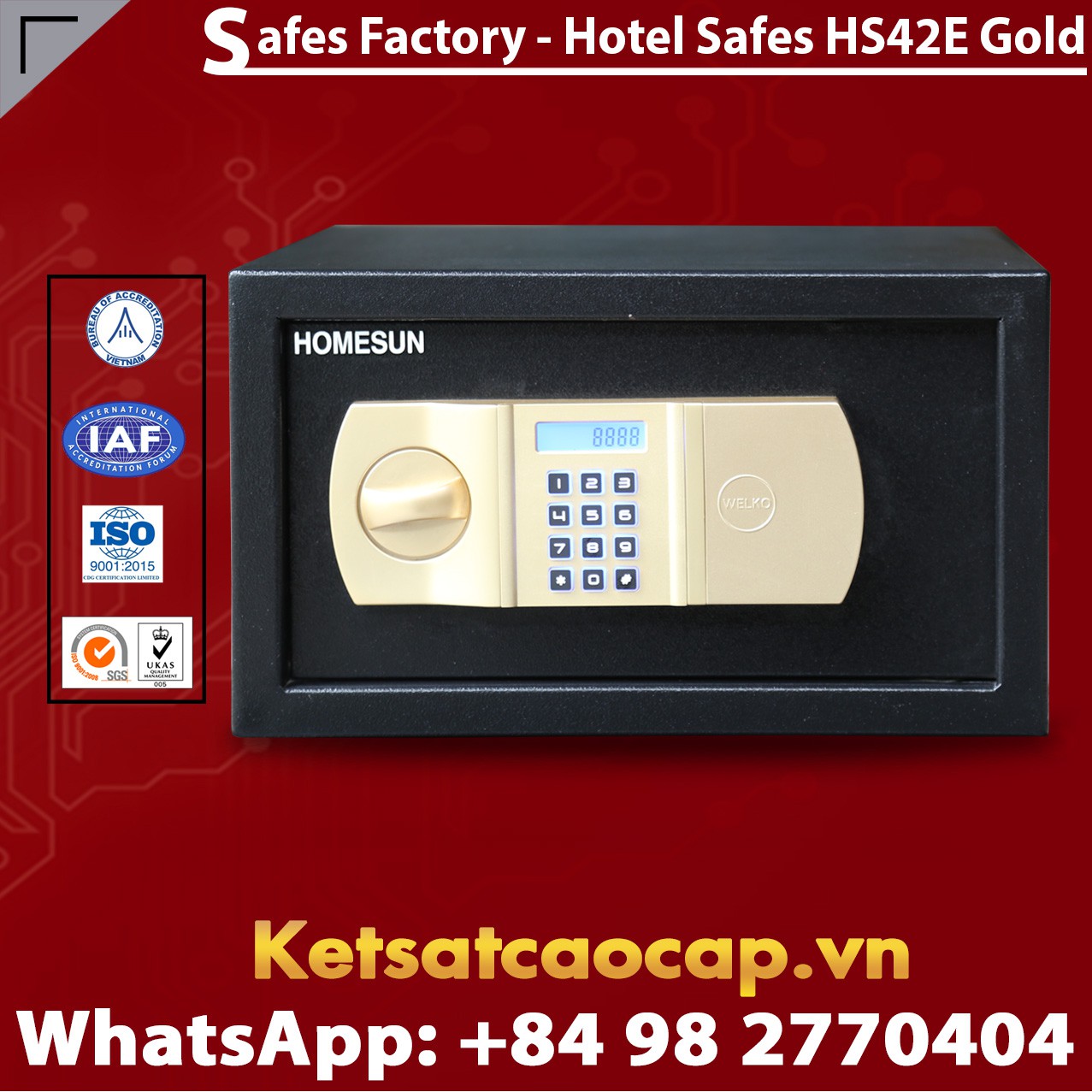 Safe in Hotel HOMESUN HS42 E Gold