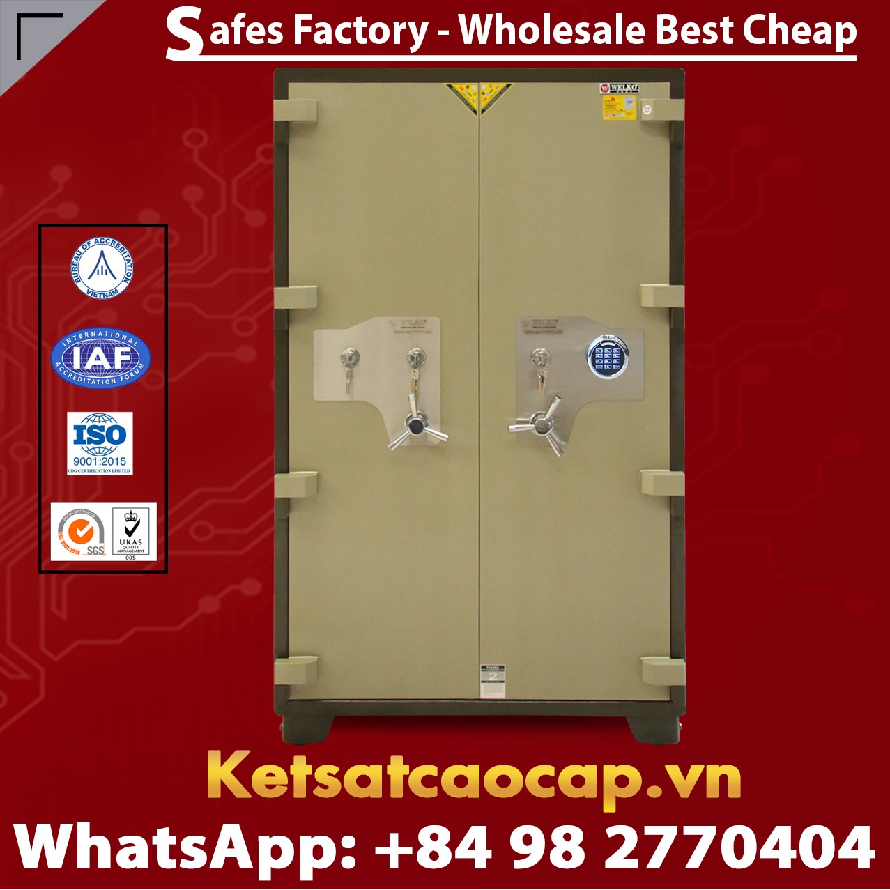 Safes Box Company WELKO US1650 KEY Two Door