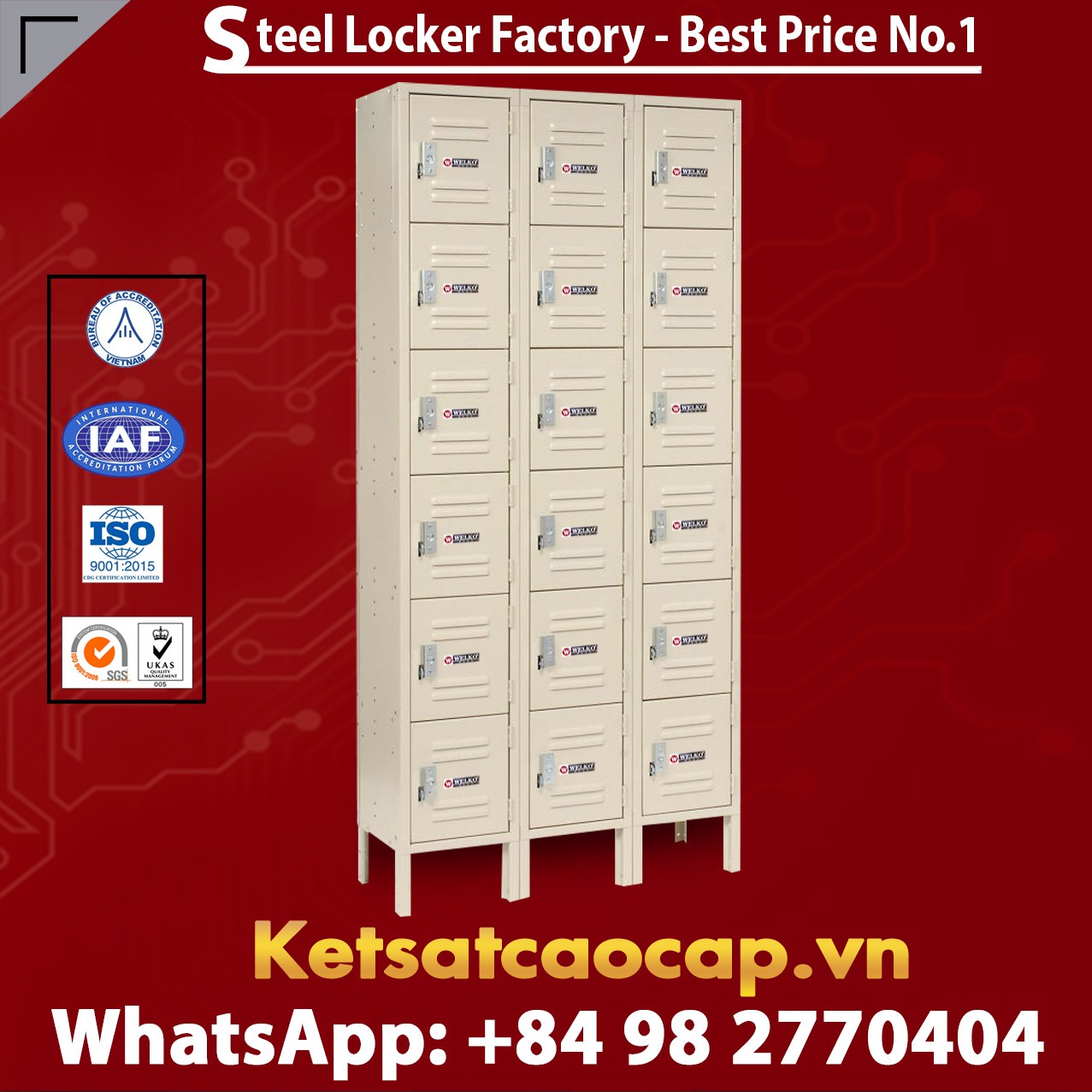 Steel Locker 4 Tier 12 x 12 x 18 12 Door Ready To Assemble Tan