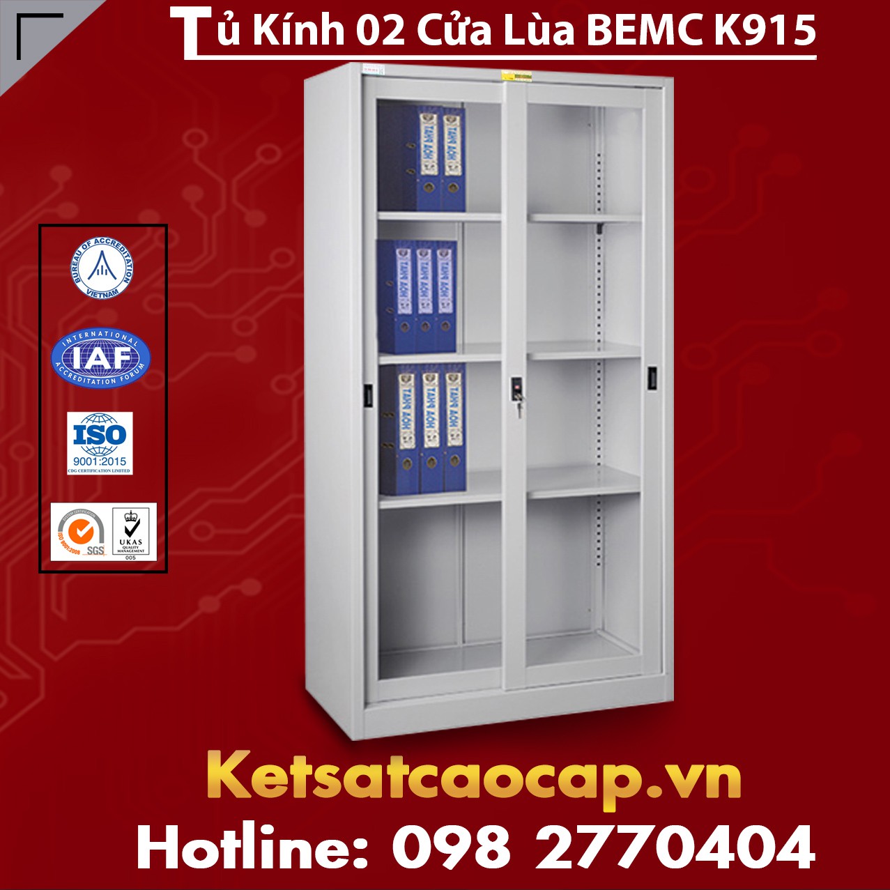 Tủ Hồ Sơ 2 Cánh Kính Cửa Lùa 2020