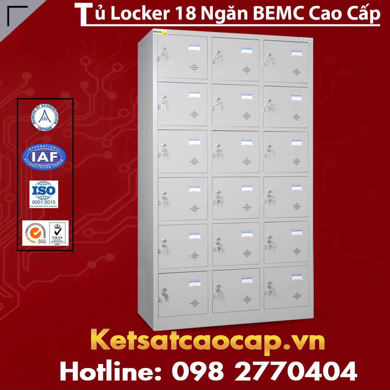 Tủ Locker 18 Ngăn BEMC