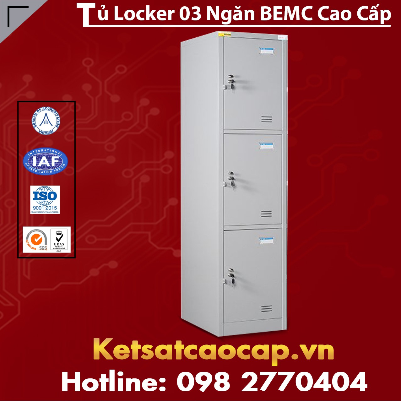Tủ Locker 3 Ngăn BEMC