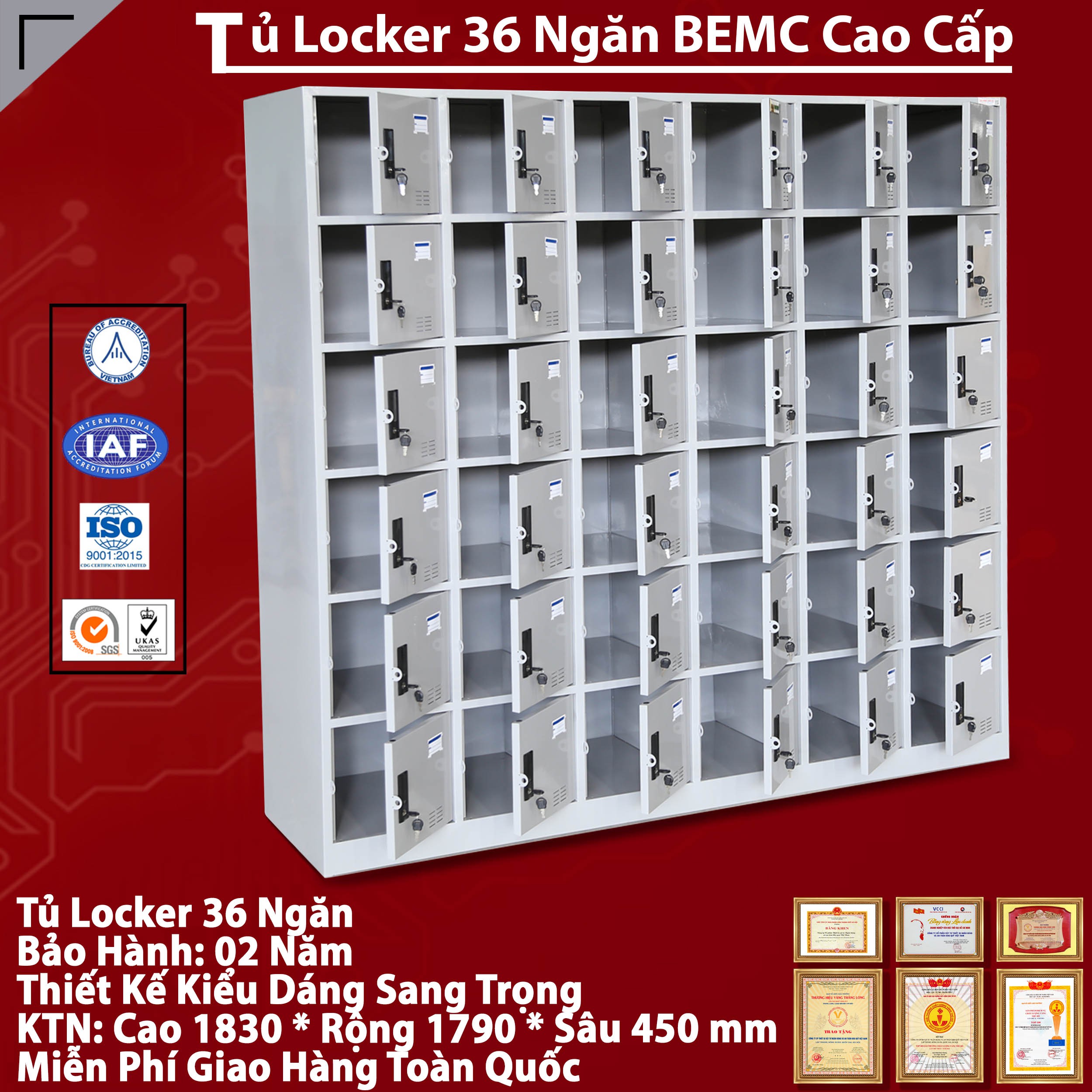 Tủ Locker Nhiều Ngăn