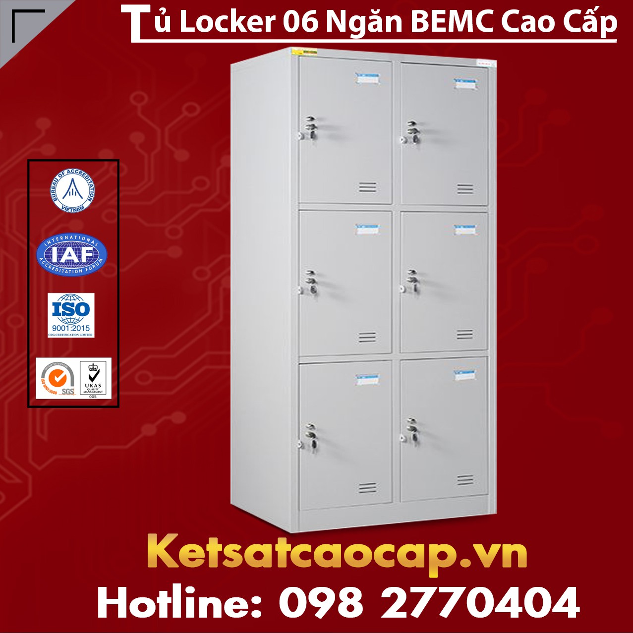 Tủ Locker  6 Ngăn BEMC