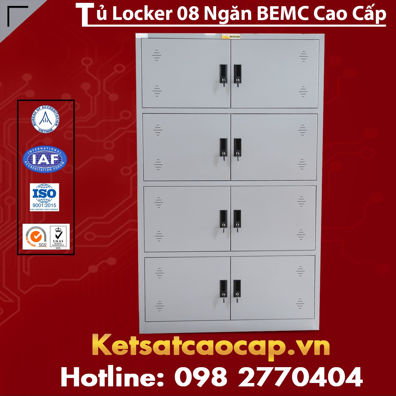 Tủ Locker 8 Ngăn BEMC