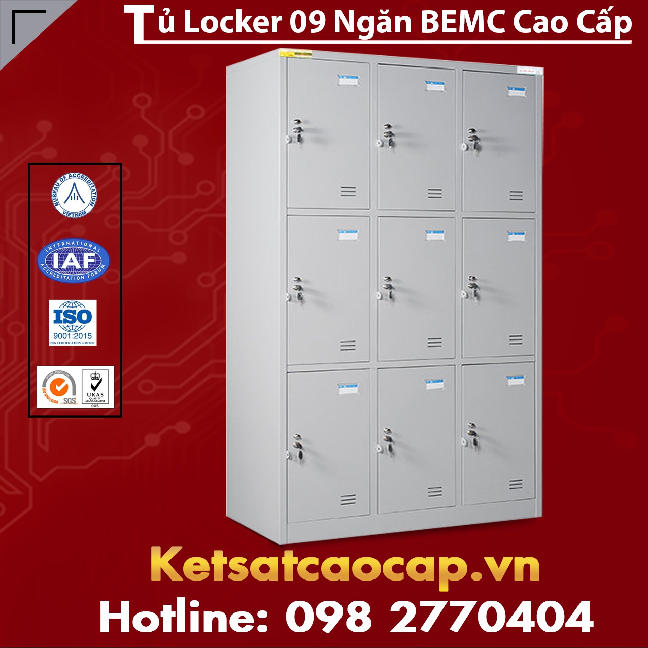 Tủ Locker 9 Ngăn BEMC