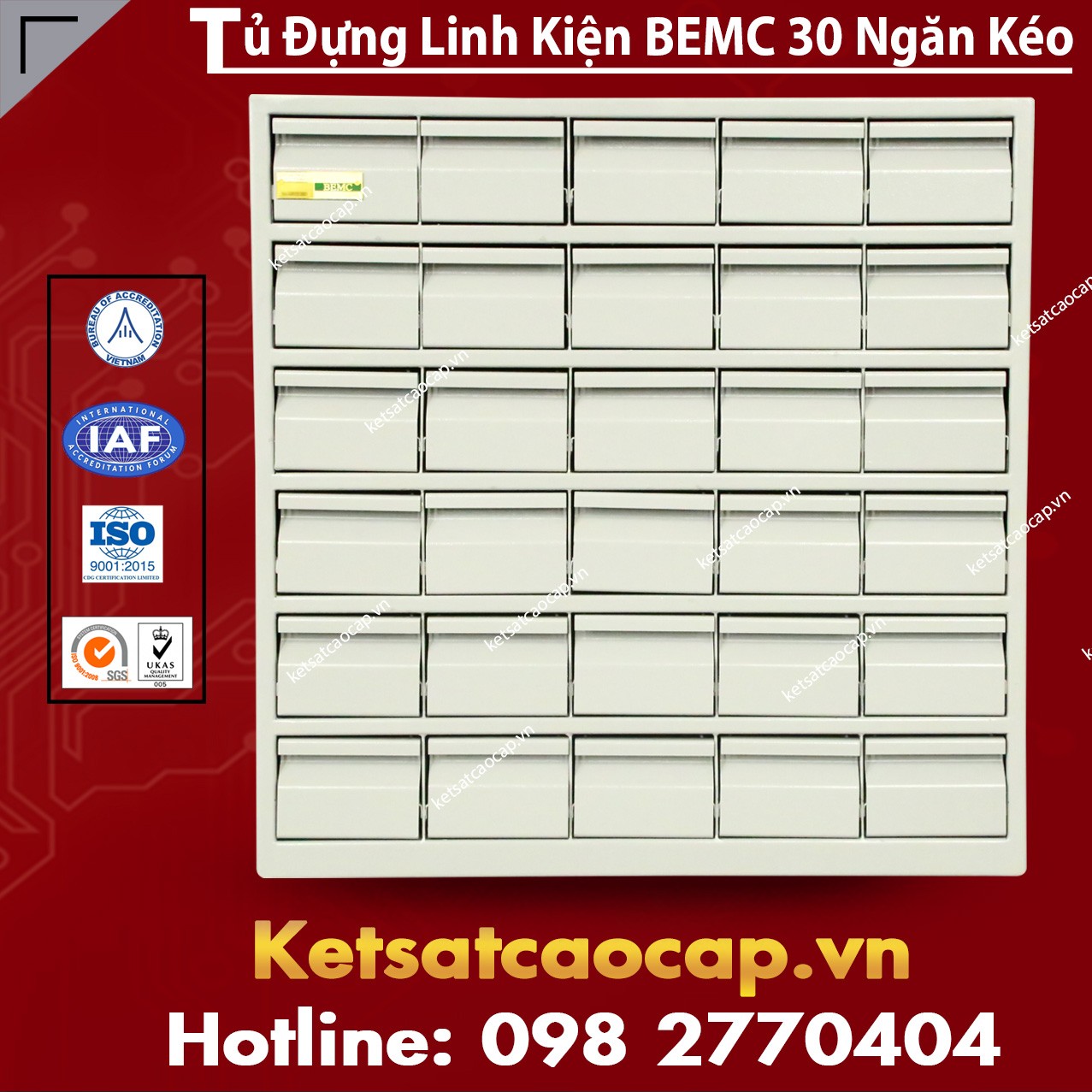 Tủ Đựng Linh Kiện BEMC 30 Ngăn Kéo