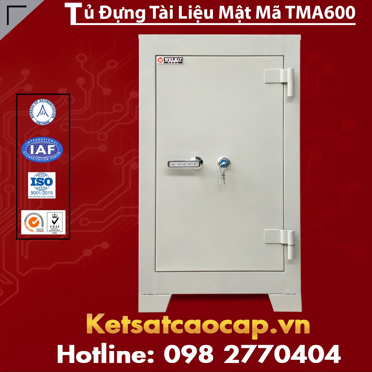 Tủ Đựng Tài Liệu Mật Mã WELKO TMA600