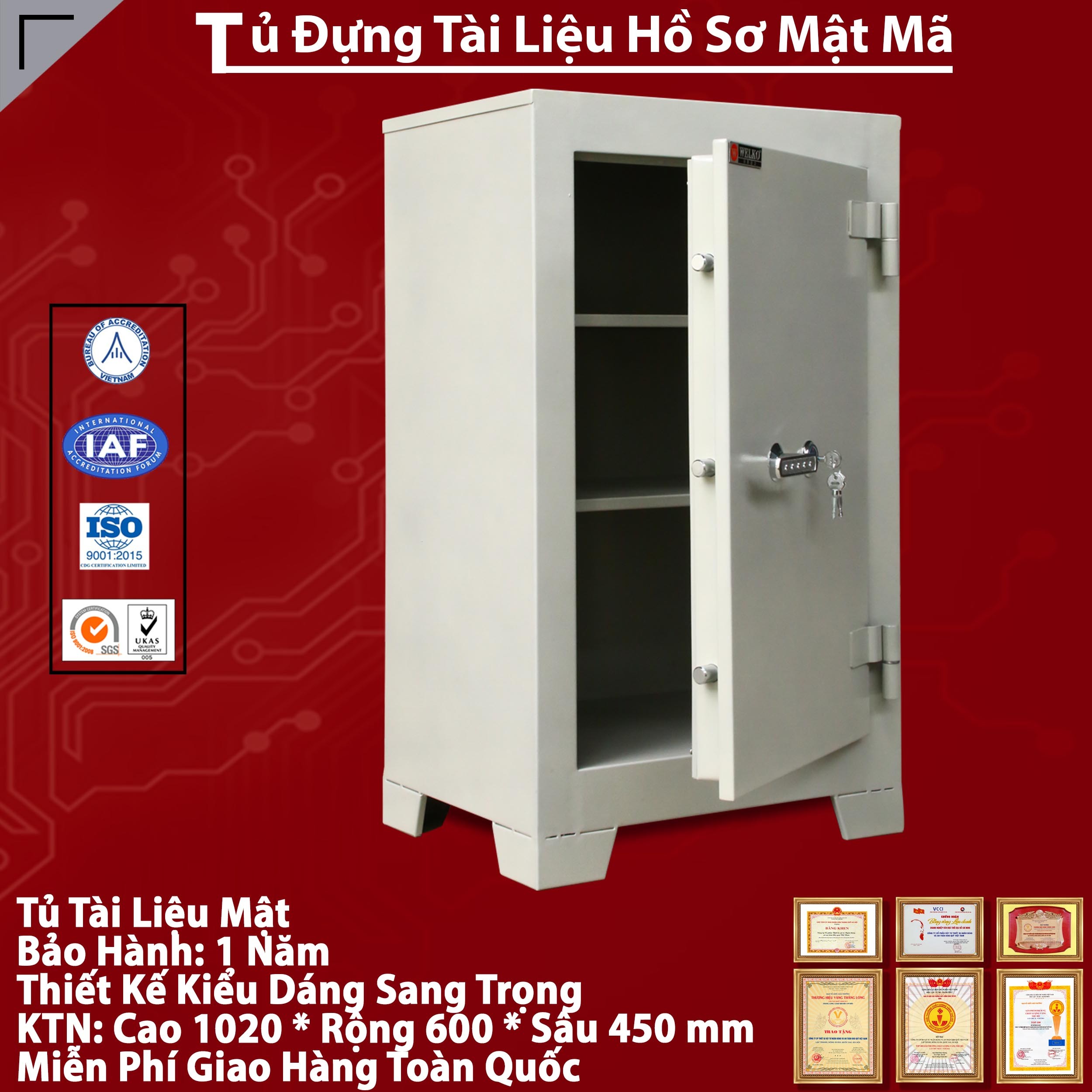 Tu Dung Tai Lieu Mat Ma TMA600 An Toan, Dang Cap