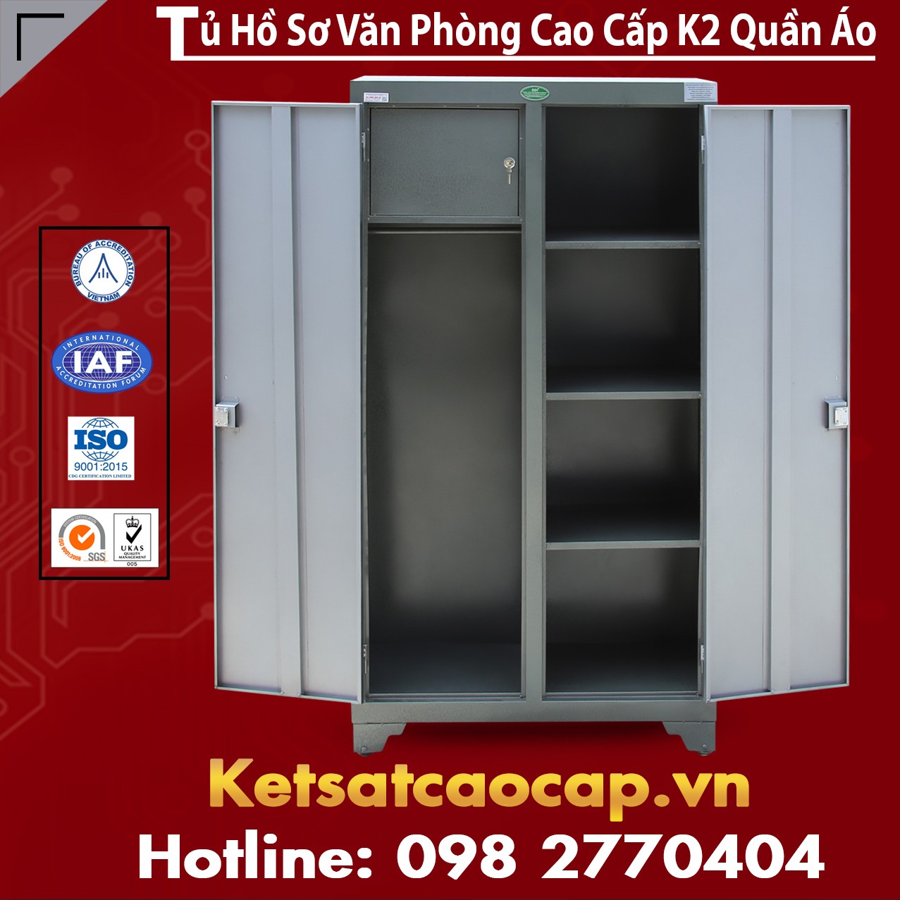 Tủ Hồ Sơ Văn Phòng Cao Cấp K2 Quần Áo