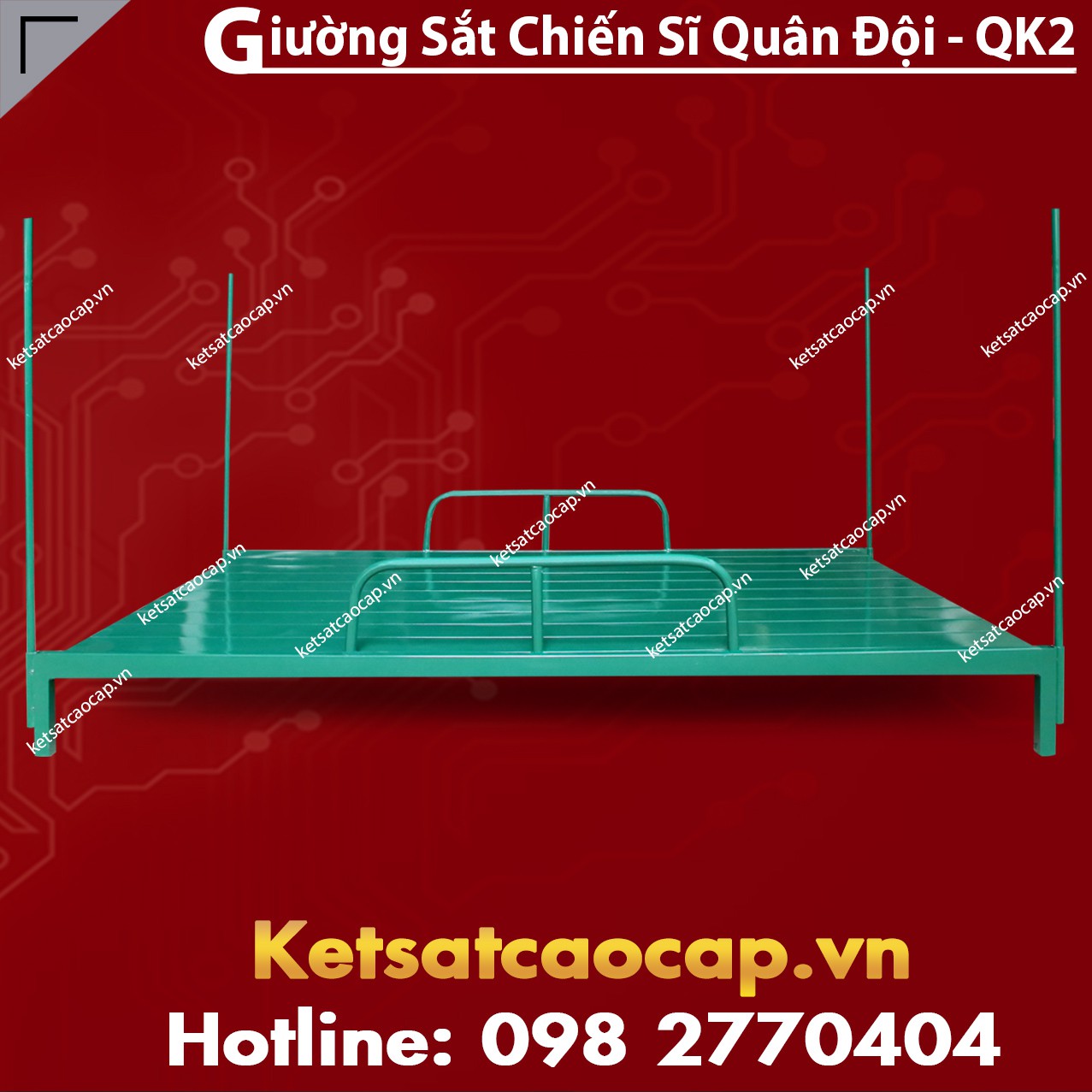 Giường Sắt Chiến Sĩ Quân Đội - QK2