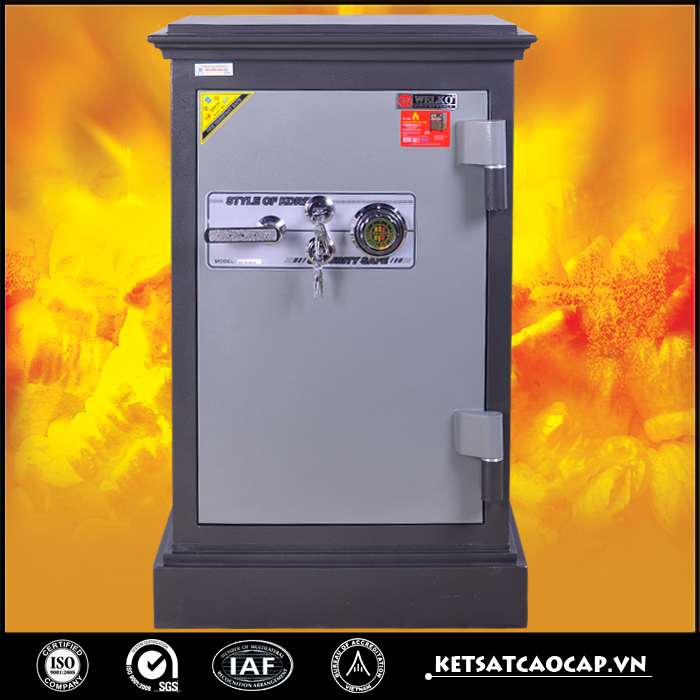 két sắt an toàn KN170 đen hai khóa cơ