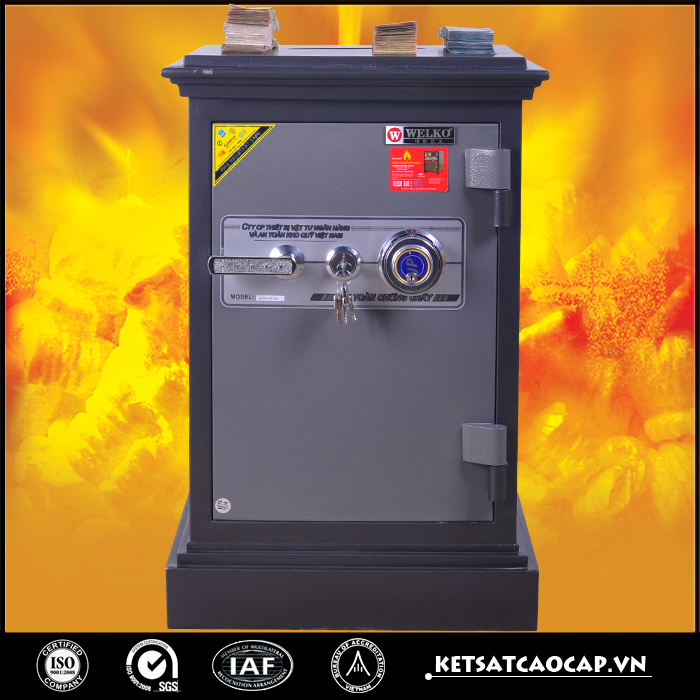 két sắt an toàn Kn54 đen đổi mã công đức