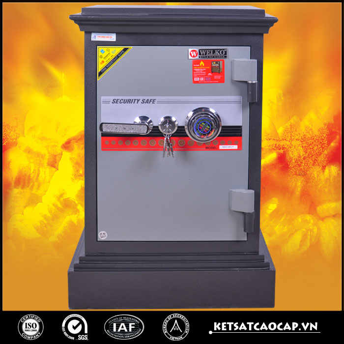 Két sắt cánh đúc KD45 đen khóa cơ