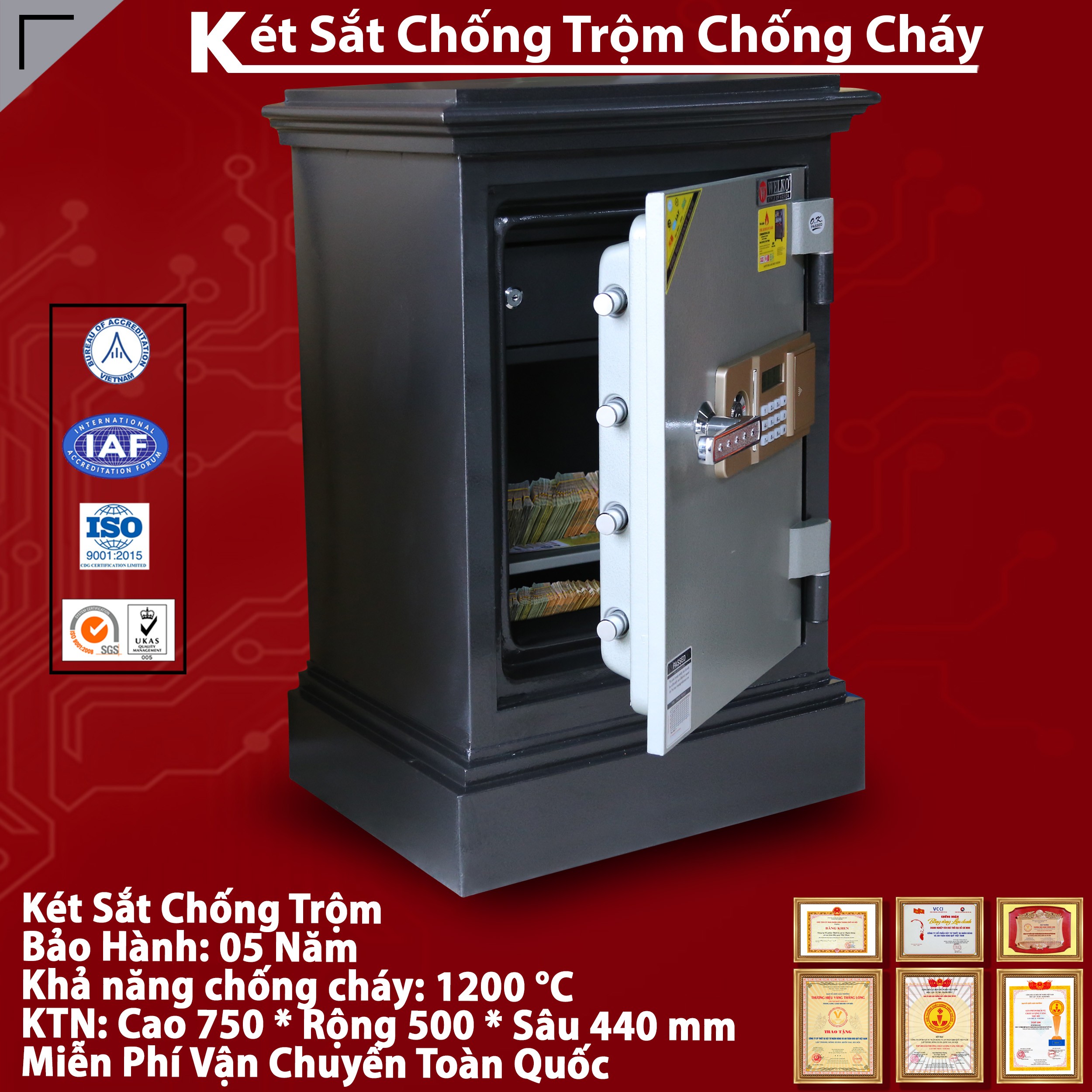 Két Sắt Đựng Tiền