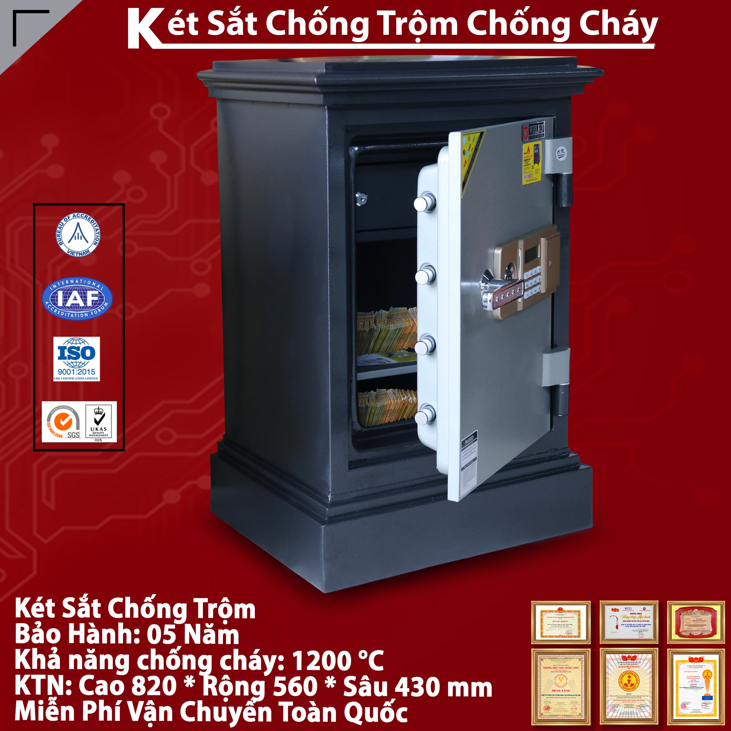 Két Sắt Đựng Tiền