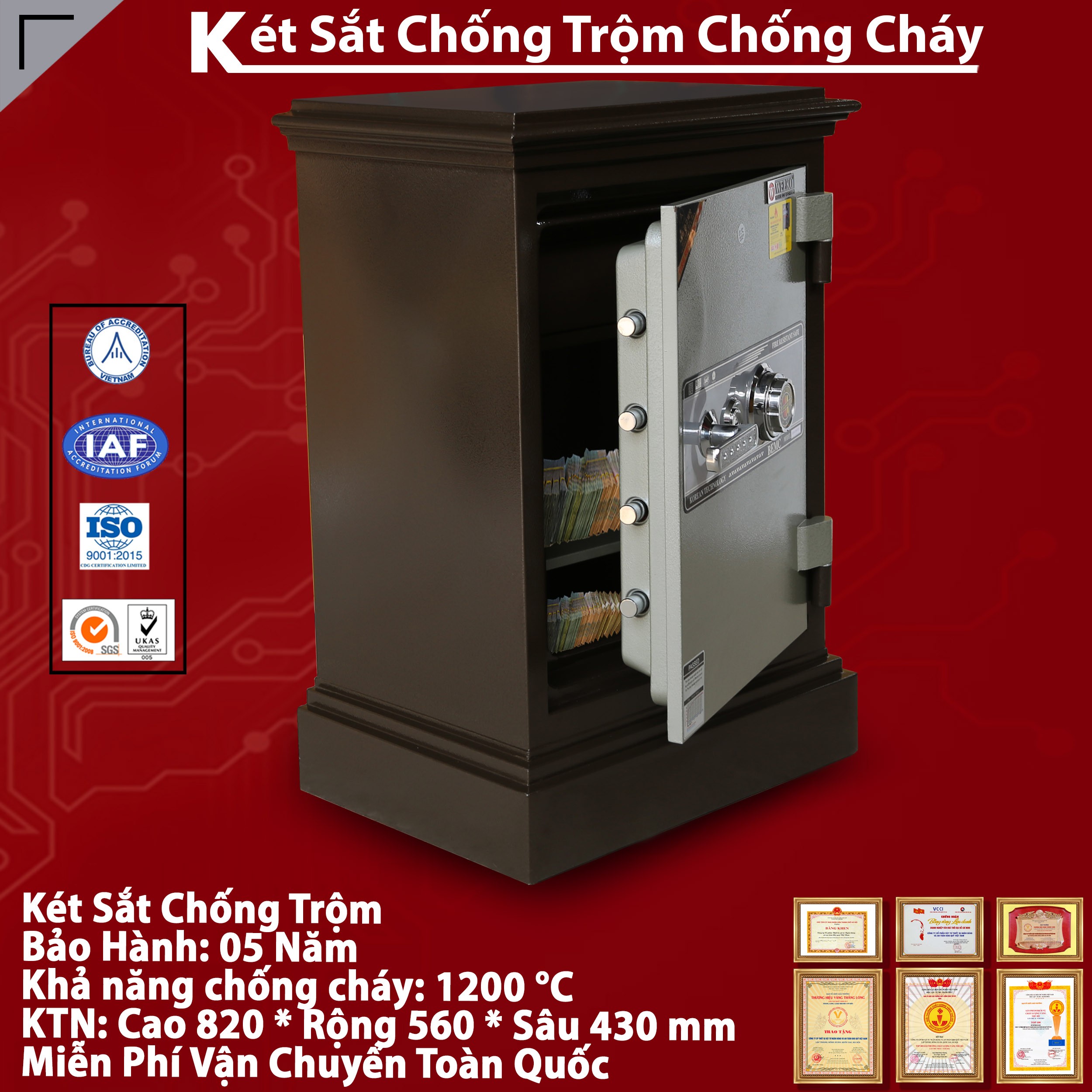 Két Sắt Đựng Tiền