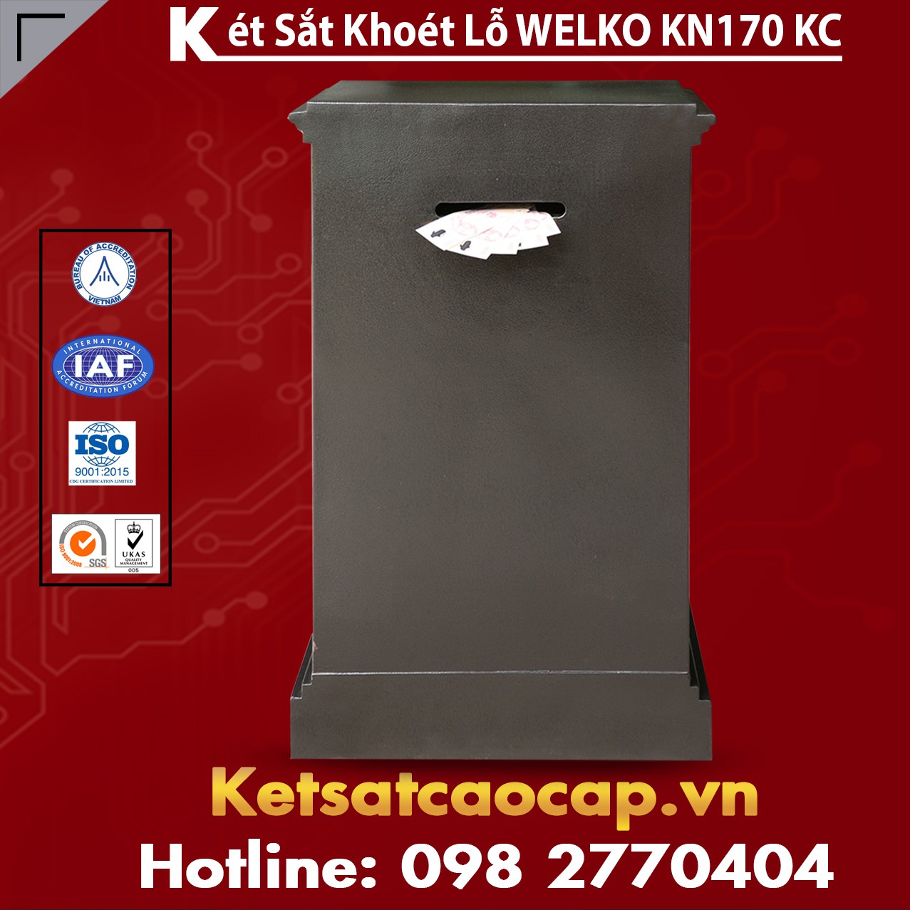 Két Sắt Công Đức Đình Chùa WELKO KN170 - KC