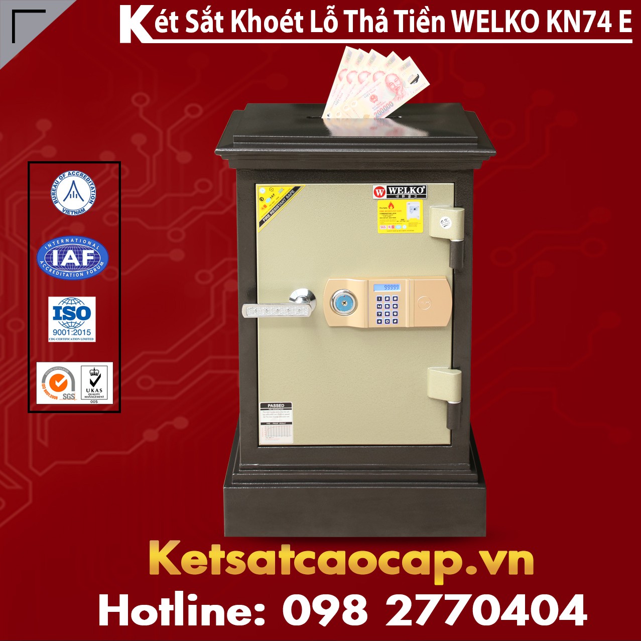 Két Sắt Công Đức WELKO KN74 - E Gold