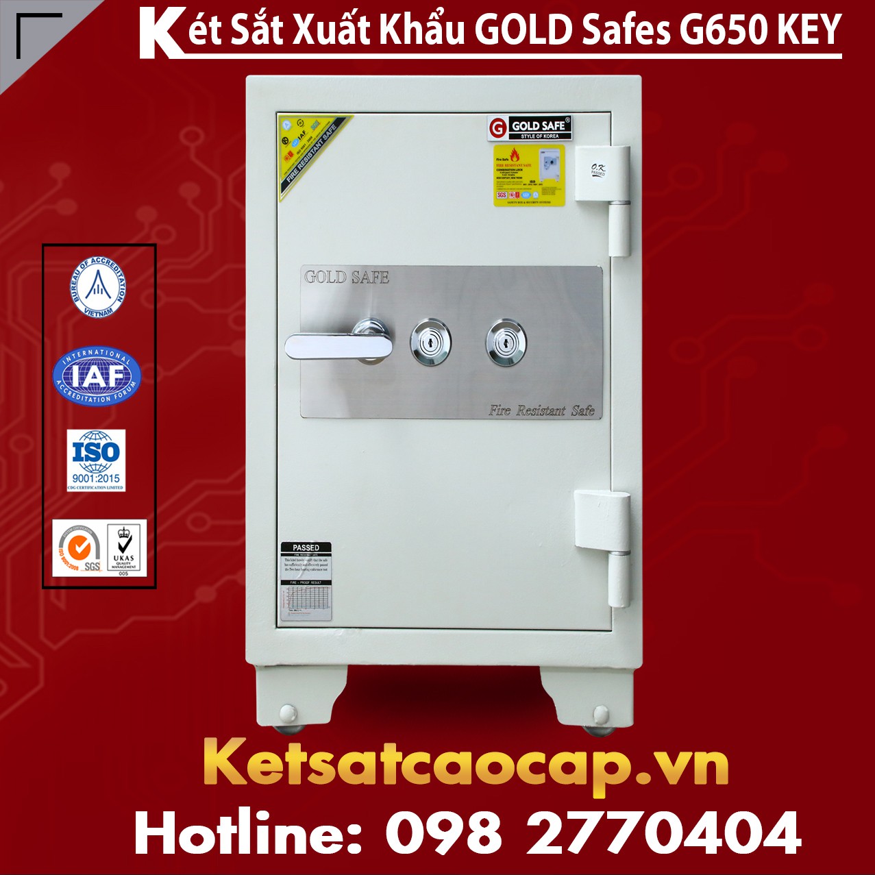 Két Sắt Đại Gia GOLD SAFES G650 KEY
