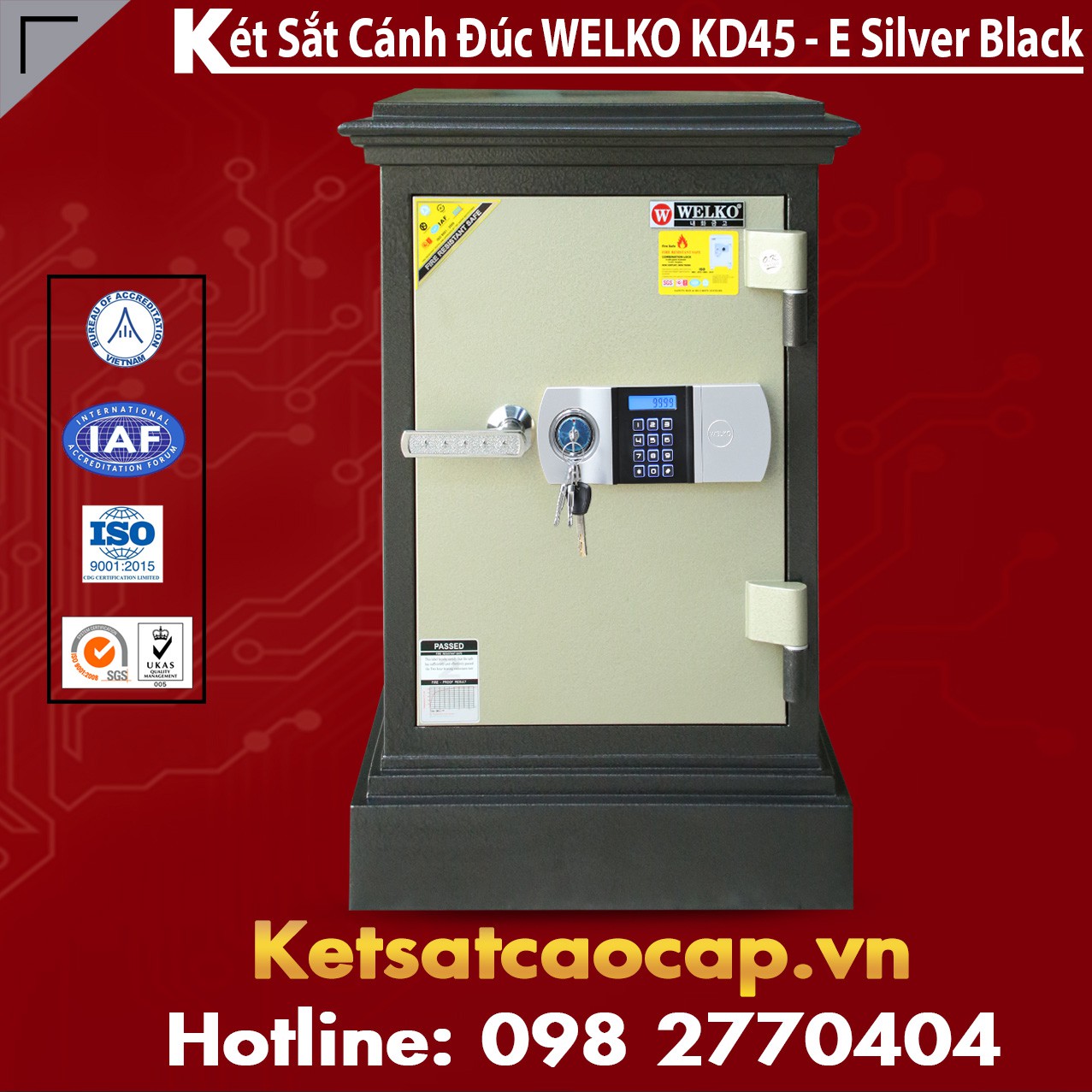 Két Sắt Đẹp WELKO KD45 - E Silver